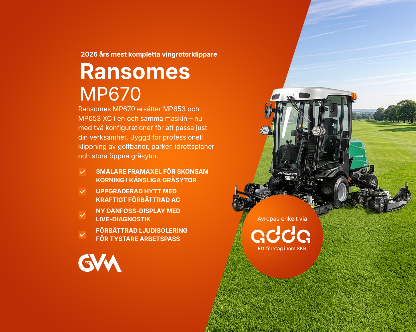 Ransomes MP670 – 2026 års mest kompletta vingrotorklippare