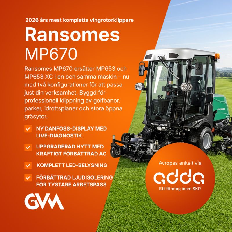 Ransomes MP670 – 2026 års mest kompletta vingrotorklippare